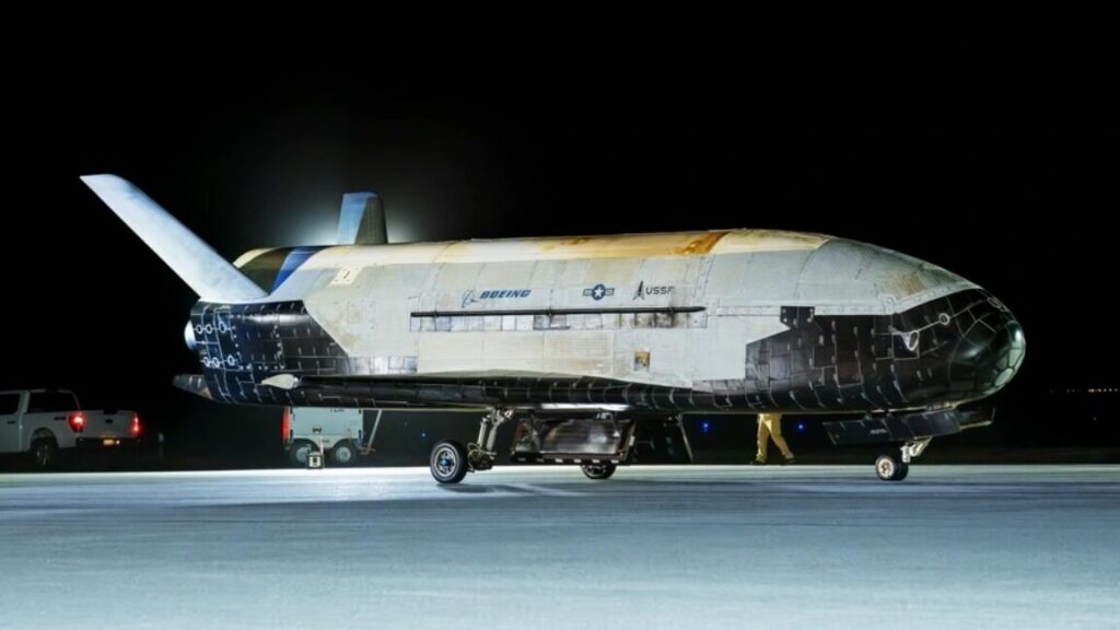 The X-37B spaceplane lands after helping pave the way for “maneuver warfare”