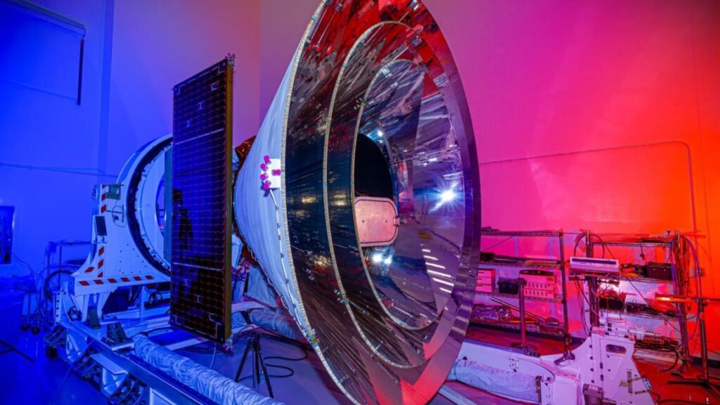 No, that’s not a cosmic cone of shame—it’s NASA’s newest space telescope