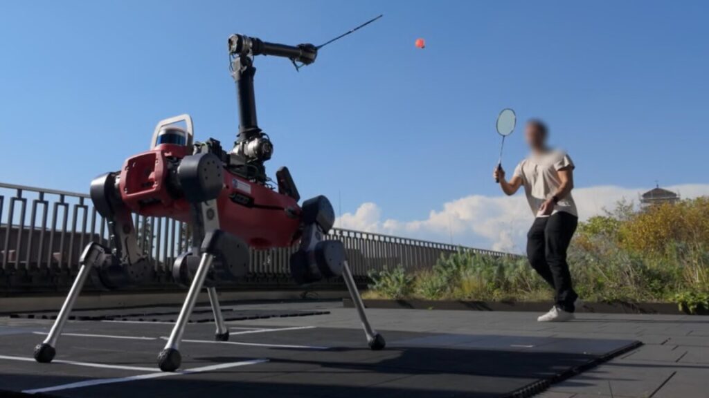 Scientists built a badminton-playing robot with AI-powered skills